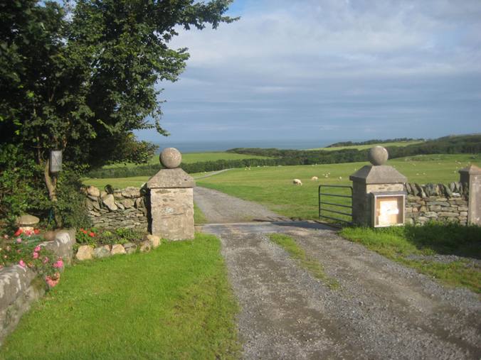 This is the entrance to the drive down to Carreglwyd
