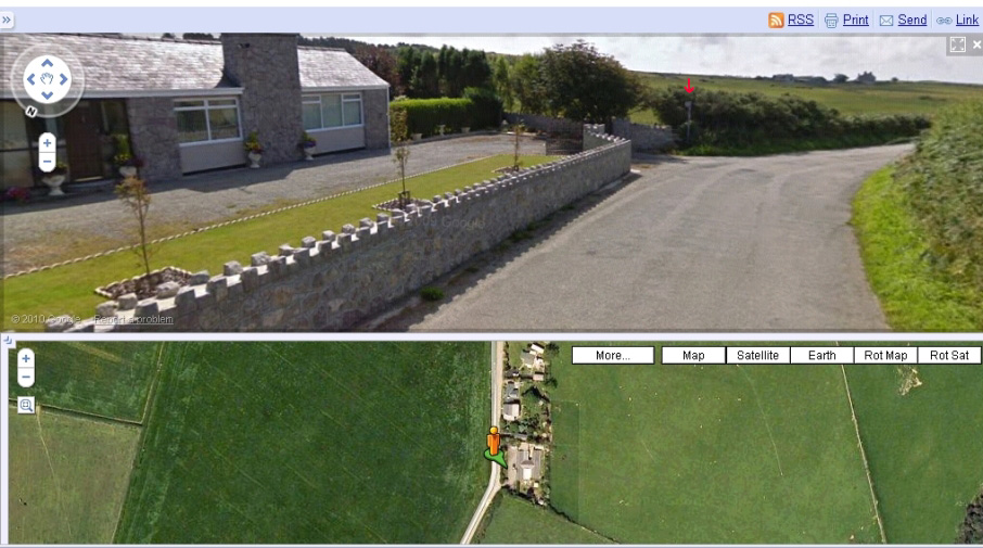 First point to go off road, just past Parc Newydd Cottages, follow the footpath sign